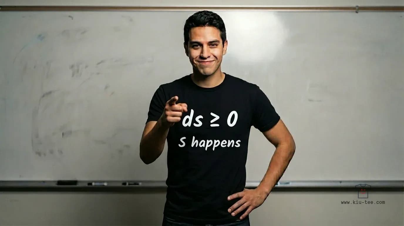 Segunda Ley de Termodinámica, playera color negro XL